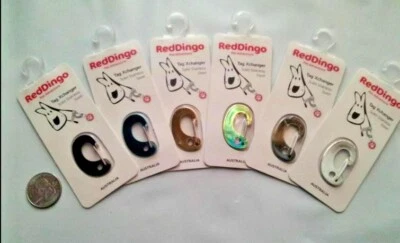 Red Dingo Stainless Dog Tag Clip-Quick Release EZ off ID pet -U Pick Size/Color - Image 1 of 2