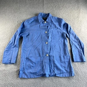 Chaqueta Lauren Ralph Lauren Mujer Grande Azul Lino Chaqueta Camisa Informal Cómoda - Imagen 1 de 16