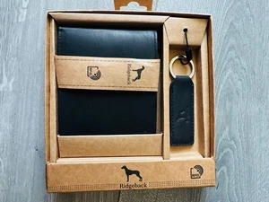 Ridgeback Leather RFID Wallet & Keychain Gift Set RFID Blocking - Gift Boxed - Picture 1 of 4