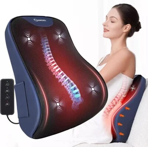 Almohada de Soporte Lumbar para Silla de Oficina, Almohada de Soporte de Respaldo Calefacción con Vibración - Imagen 1 de 9