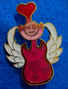 SURFERS PARADISE VALENTINE'S DAY PINK HEART WINGS GUITAR 2012 Hard Rock Cafe PIN - Picture 1 of 1