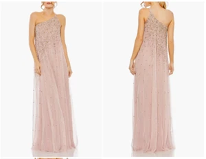 MAC DUGGAL 9224 VERZIERTES ONE SHOULDER PORZELLAN GOLD ABENDKLEID 14 - Bild 1 von 6