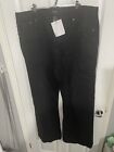 Boohoo Man Tall Relaxed Rigid Washed Black Flare Jeans 40 Waist