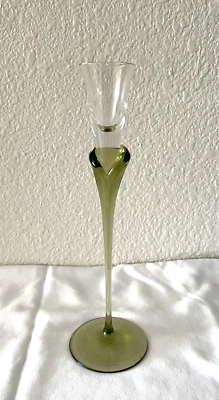 Beautiful ROSENTHAL CRYSTAL CANDLE STICK HOLDER TULIP PATERN 11" Tall - Image 1 of 4