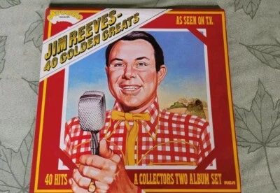 Jim Reeves - 40 Golden Greats - Double Vinyl Record LP - Image 1 of 4