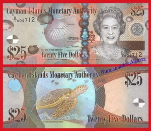 CAIMAN ISLAS CAYMAN 25 Dollars dolares 2010 (2011) Low serial Pick 41 SC / UNC  - Picture 1 of 1