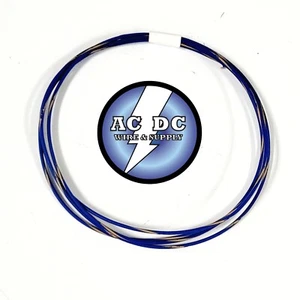 FILO AUTO 22 AWG ALTA TEMPERATURA TXL FILO BLU CON STRISCIA ABBRONZATA BOBINA 50 FT - Foto 1 di 1