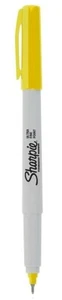 Sharpie Permanent Marker, 37125, Ultra Fine Point, Yellow Ink, Pack of 12 - Picture 1 of 1