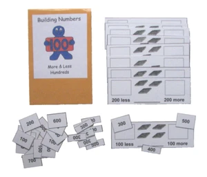 Teacher Made Math Center Educational Learning Resource Game More & Less Hundreds - Picture 1 of 2