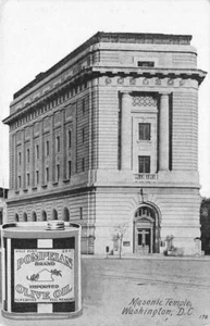 Postal vintage del templo masónico, Washington, DC pompeyo c1910 - Imagen 1 de 1
