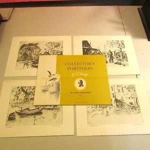 Vintage Lionel Barrymore Etchings Collectors Portfolio No 4 Brown & Bigelow - Picture 1 of 9
