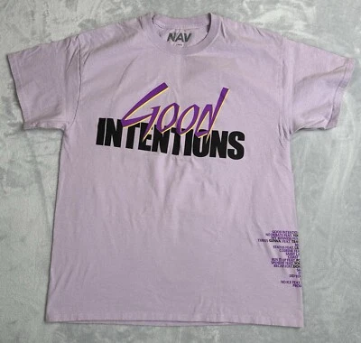 Camiseta NAV x VLONE Buenas Intenciones Palomas Hip Hop Rap Tour Lavanda Talla L Grande Foto 1 de 4