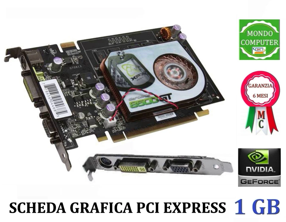 SCHEDA GRAFICA PCI EXPRESS 1GB  XFX  GF 8500GT  DDR2  - Immagine 1 di 1
