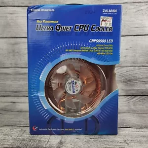 Zalman Ultra Quiet CPU Cooler Heatsink Fan CNPS9500 Blue LED for Intel & AMD - Picture 1 of 7