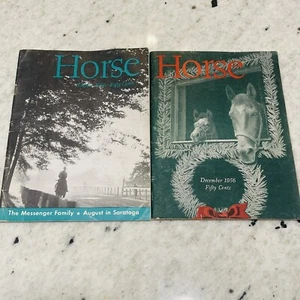 Vtg Horse Magazine August December 1956 Lot 2 Messenger Family Racing Hunting - Picture 1 of 10