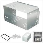 Silver Metal Double 2Din Head Unit Stereo DVD Mounting Cage Fascia KitUniversal 