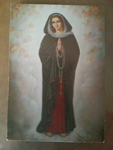 Estampa Religiosa Santísima Virgen Con Oración Antigua - Imagen 1 de 2