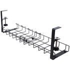 UPKOCH Cable Organizer Tray with Clamp Mount for Home and Office
