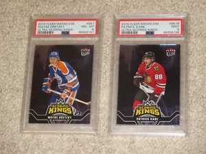 Wayne Gretzky Patrick Kane 2016 Fleer Ultra Scoring Kings Showcase PSA 8 9 LOT - Picture 1 of 2