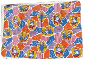 38” x 26” Blanket Raggedy Ann / Andy Print Receiving Baby Vtg 70s 80s - Picture 1 of 5