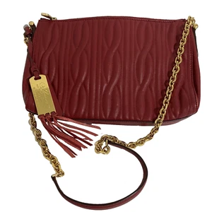 Bolso de Hombro Lauren Ralph Lauren Banbury Acolchado Cadena en Vermillion - Imagen 1 de 14