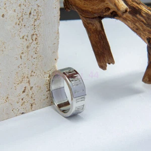 NEW Silver/Gold/Black Roman Numerals Ring Mens Stainless Steel Punk Band Sz 7-12 - Picture 1 of 15