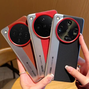 Funda protectora de cuero híbrida de moda de lujo a prueba de golpes para Oppo Find X8 Ultra - Imagen 1 de 16