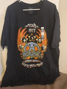 NWT Mens Aerosmith T-Shirt 3XL 54-56 Short Sleeve Black - Picture 1 of 2