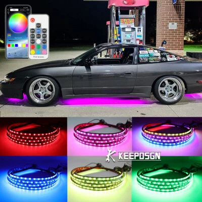 适用于日产 240SX 370z Altima 6PCS LED 多色霓虹灯光条套件 — 第 1/4 张图片