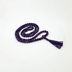 Amethyst Perlen Buddhistische Gebet Mala für Meditation - Bild 1 von 6