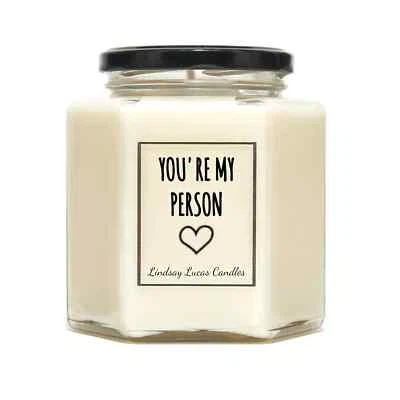 You're My Person Scented Candle, Gift For Boyfriend/Girlfriend - Image 1 of 4
