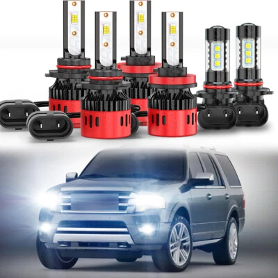 Kit combinado de faros antiniebla LED de haz alto/bajo para Ford Expedition 2015-2020 Foto 1 de 4