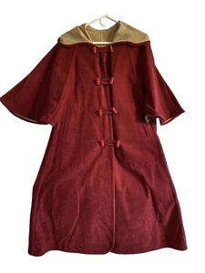 Vintage Rare Burgundy Cape Style Overcoat Outerbanks By Judy Scates For Jerold - Picture 1 of 7