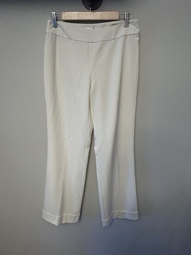 OFF WHITE Pantaloni abiti Casa Bianca Black Market Off bianchi gambe larghe polsini in perfette condizioni