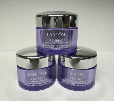 3 Lancome Renergie H.P.N. Crema de péptidos 300 tamaño de viaje 0,5 oz / 15 ml cada uno fresco Foto 1 de 2
