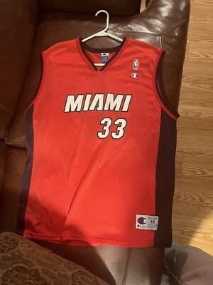 Camiseta campeona Alonzo Mourning Miami Heat 33 #33 para hombre XL 48 de colección rara Foto 1 de 4
