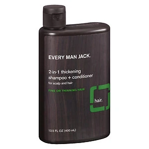 Every Man Jack 2 in 1 Thickening Shampoo and Conditioner - 13.5 Ounces Liquid