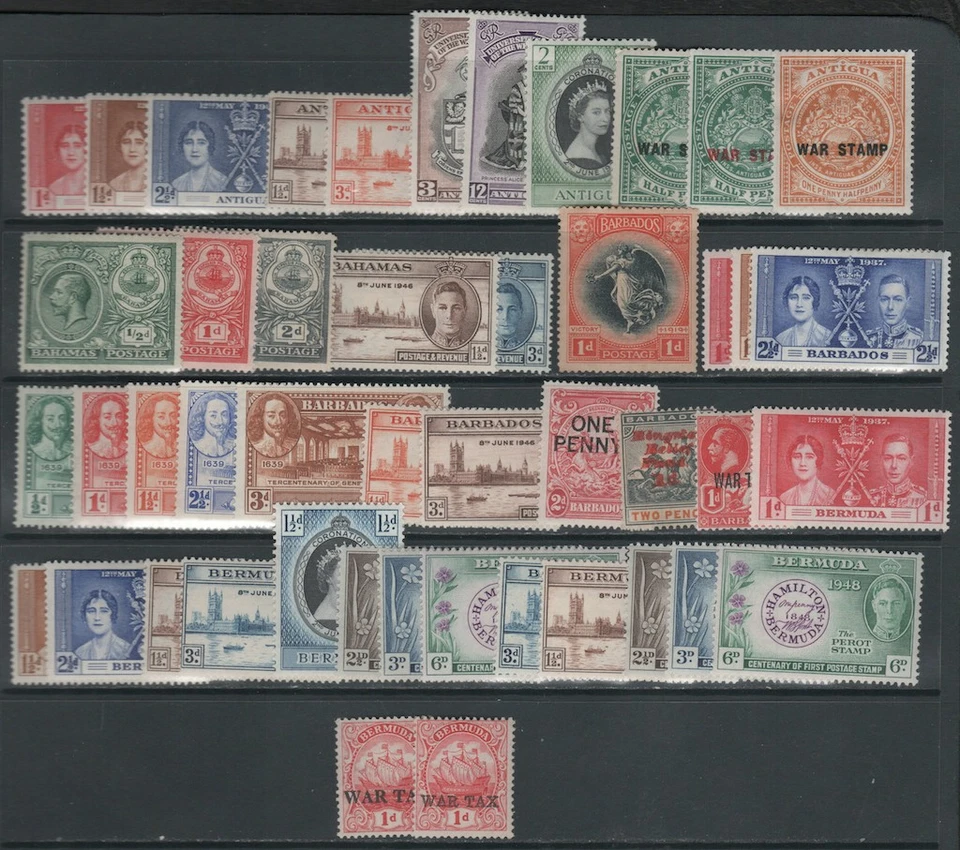 Colonias Británicas GV/GVI MH Colección A-B Países Cat Val $106.15 Foto 1 de 1