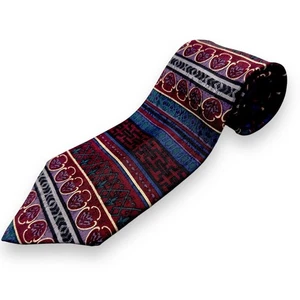 Corbata de vestir de seda XMI para hombre Harolds hecha en EE. UU. diseño geométrico 58" 3,75" - Imagen 1 de 10