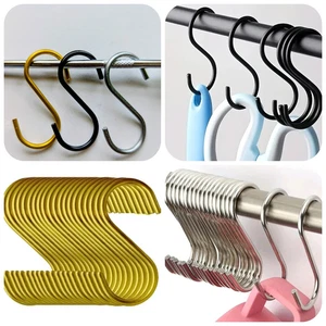 10 Stück 4 cm Edelstahl S-Haken Küche Fleisch Pfanne Utensil Kleiderbügel Aufhängen - Bild 1 von 12