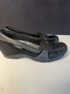 Merrell Plaza Bandeau Damenschuhe schwarz Wildleder Mary Jane Größe 6 US - Bild 1 von 10