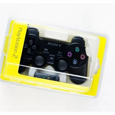 Black PS2 Wireless Controller for Sony PlayStation 2 OEM Gamepad (24h Shipping) - Image 1 of 3