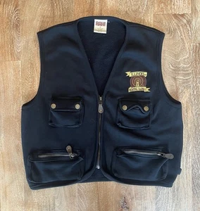Vintage RAH! Illinois Fighting Illini Black Zip Up Vest Adult XL - Picture 1 of 8