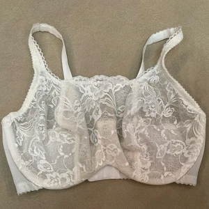Lunaire Bra 32DD Ivory Lace Underwire Cami Style - Picture 1 of 3
