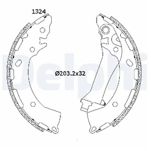 Delphi Bremsbacken-Satz hinten 58350T7A80 | 473805 - Bild 1 von 2
