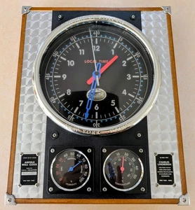 Spirit of St. Louis Charles Lindbergh Airfield Wall Clock Temperature Humidity - Picture 1 of 3