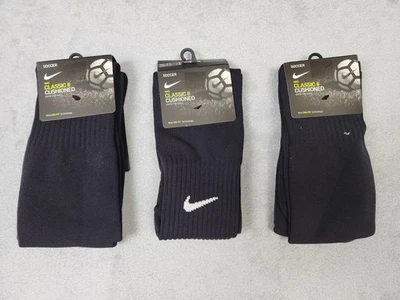 Nike Classic II Soccer Socks Over-the-Calf Large Dri-FIT 3 Pack New - Image 1 of 3