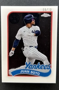 Juan Soto 2024 Topps Chrome LAYER VARIATION BLACK WAVE /10 RARE SP (#89BCL-9) - Picture 1 of 2