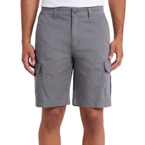 Pantalón Corto de Carga UNIONBAY Para Hombre Calce Relajado Cintura Flexible, Gris, Talla 40 - Imagen 1 de 3