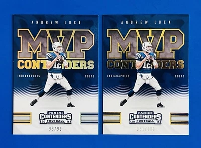 (2)  2016 Contenders Andrew Luck Colts MVP Contenders Cards #2; #d /99, /199 - Image 1 of 2